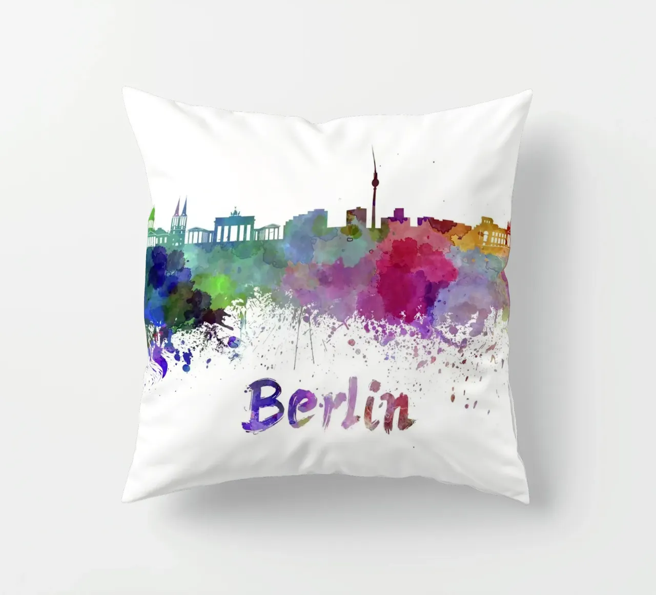 Berlin skyline decorative cushion by 🎨 Point and Art