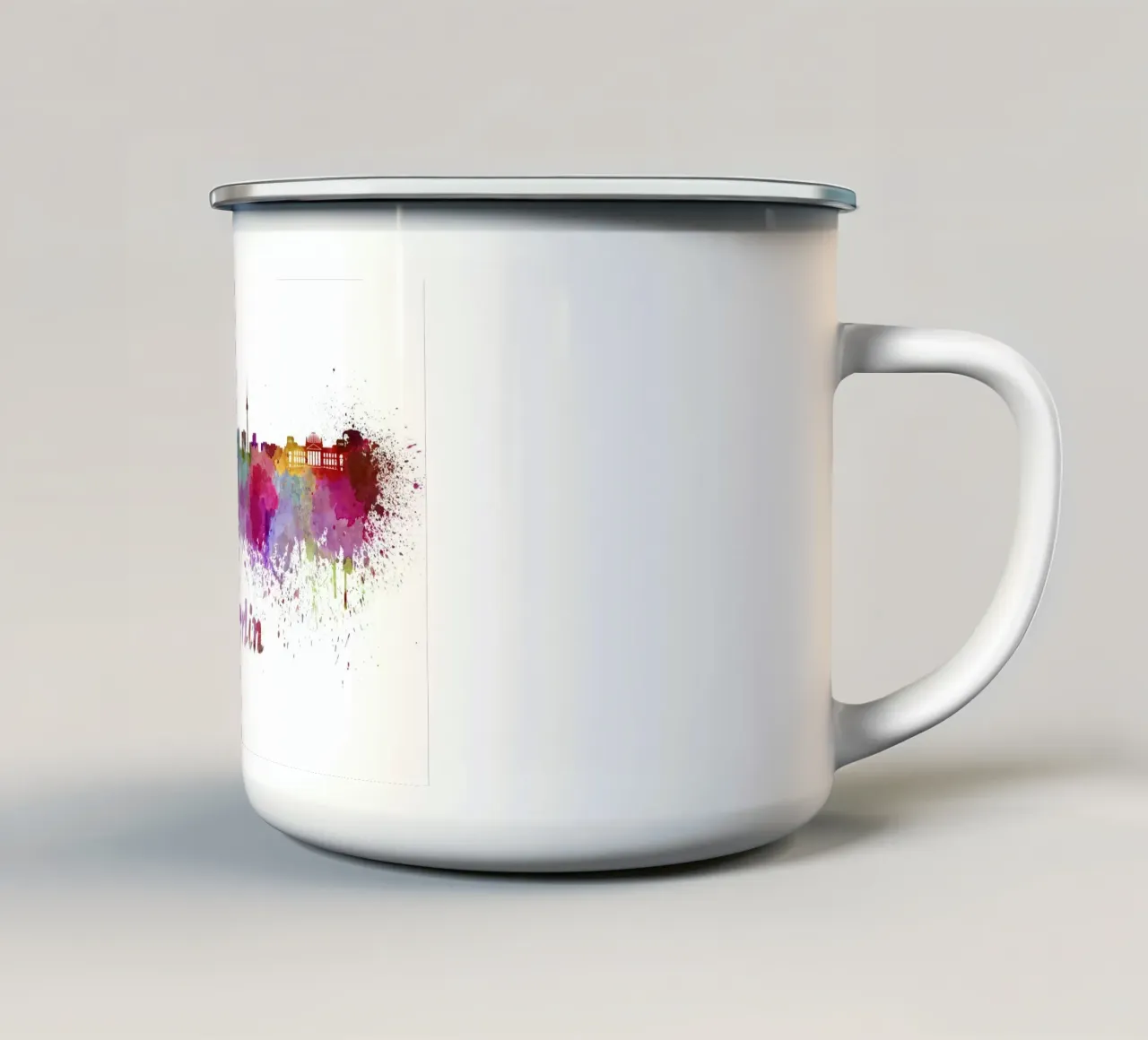Lo skyline di Berlino tazza in smalto da Point and Art