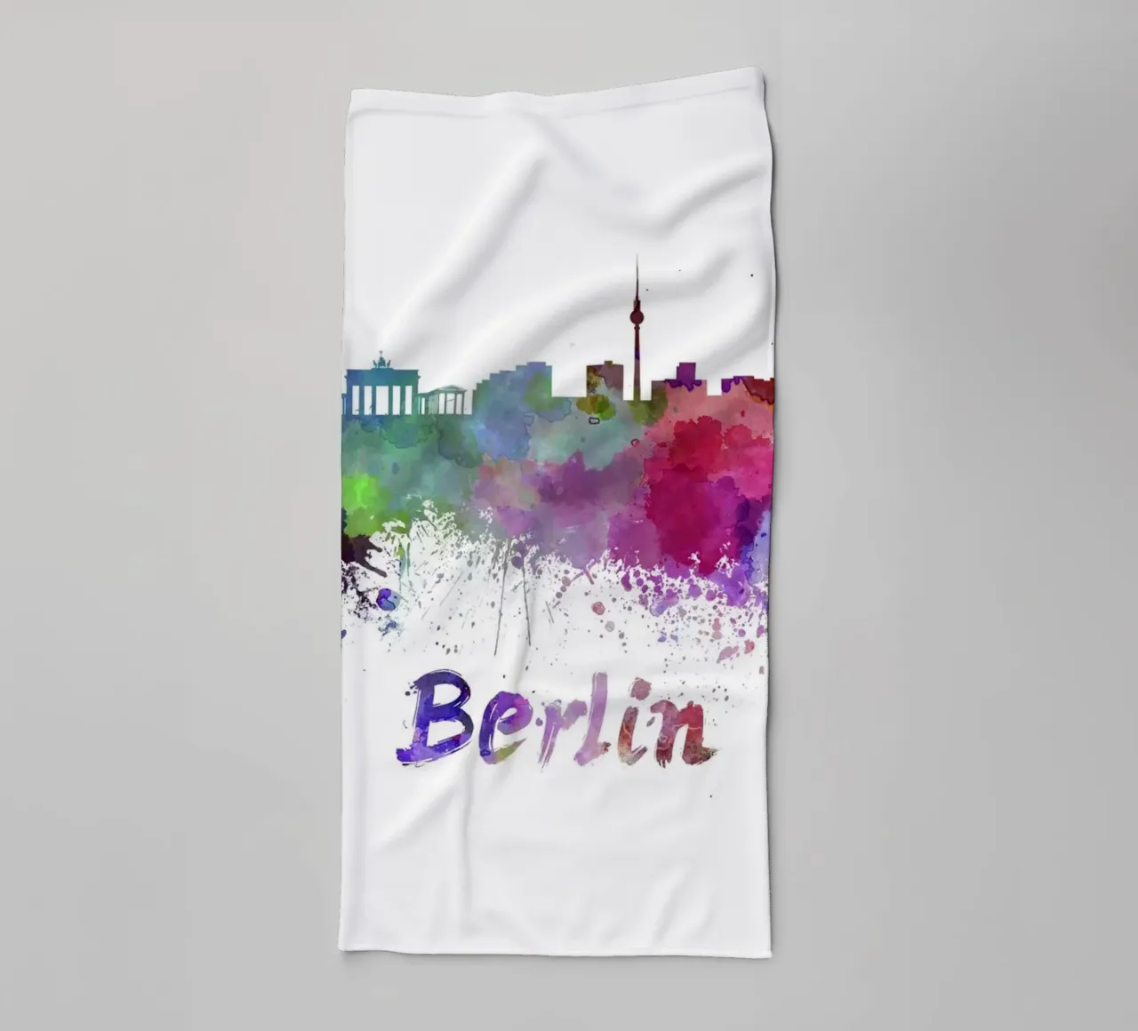 Lo skyline di Berlino asciugamano da bagno da 🎨 Point and Art