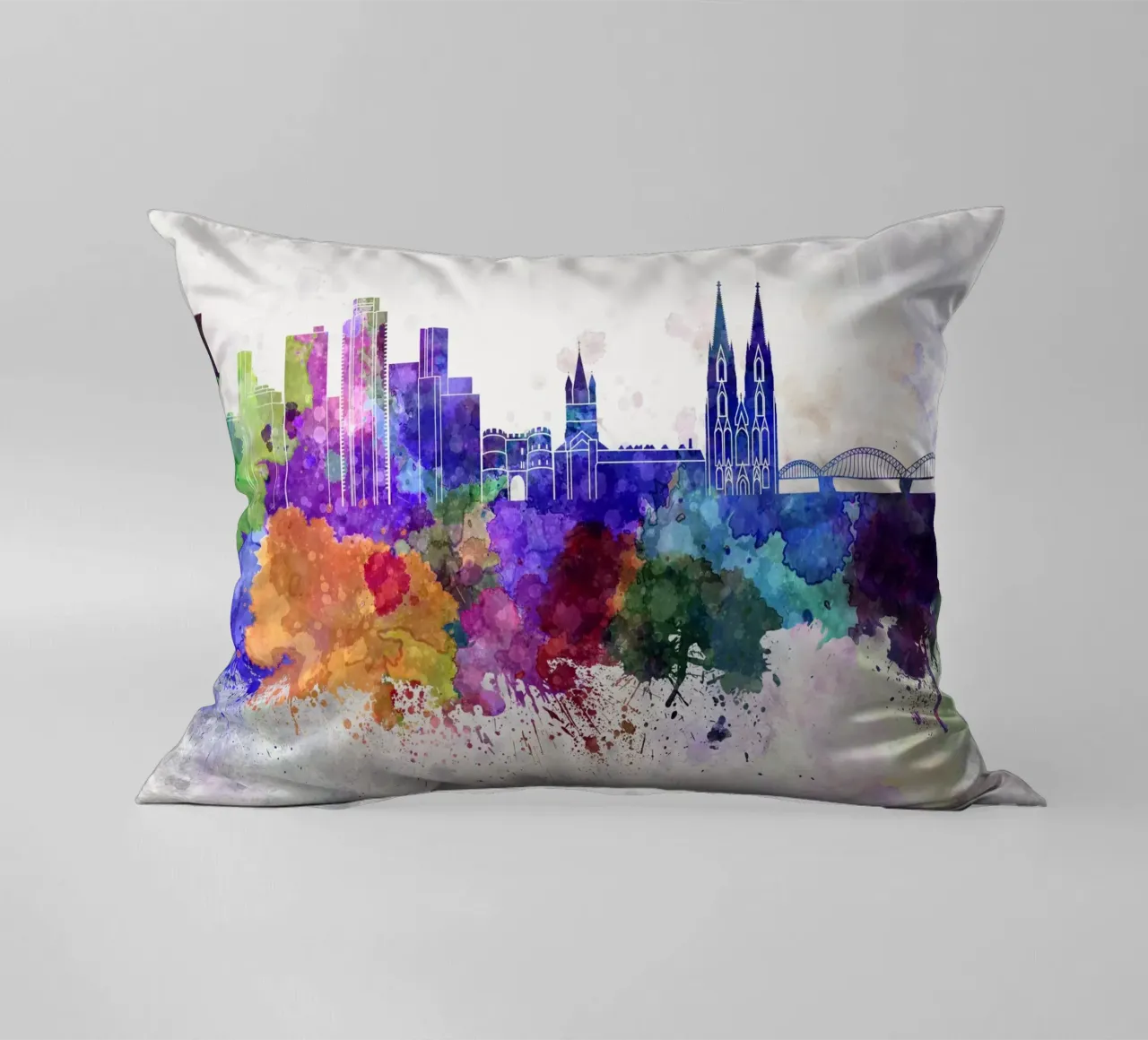 Lo skyline di Colonia cuscino da Point and Art