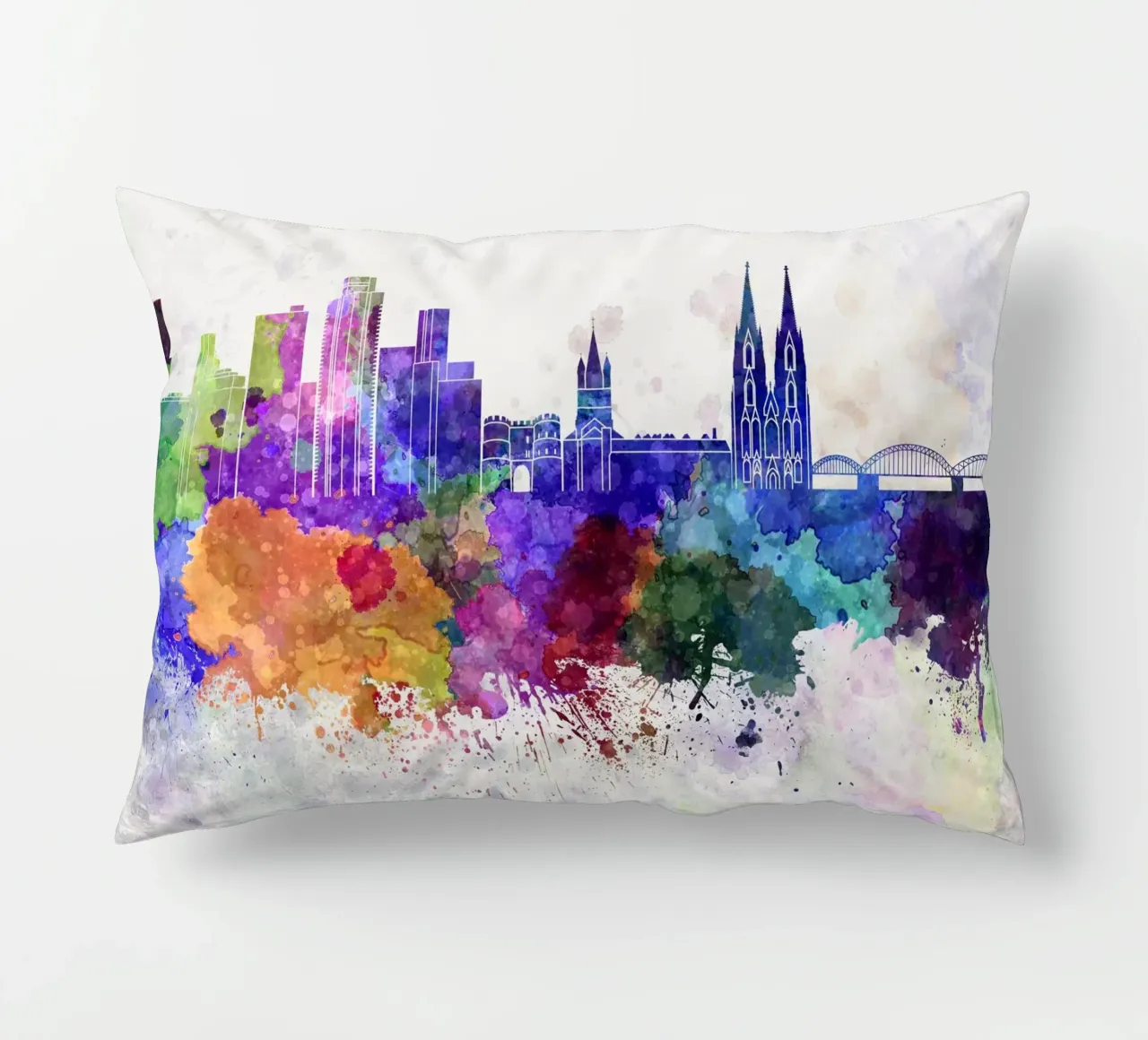 Lo skyline di Colonia cuscino da Point and Art