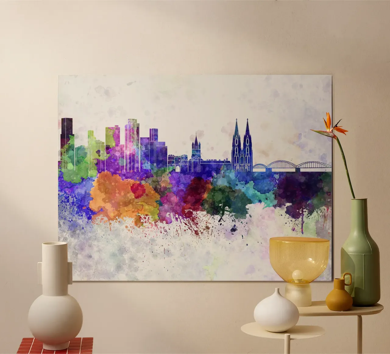 Lo skyline di Colonia carta hahnemühle da 🎨 Point and Art