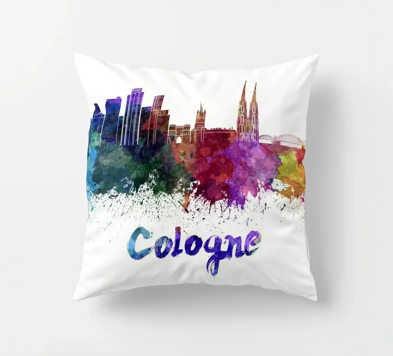 Lo skyline di Colonia cuscino da 🎨 Point and Art