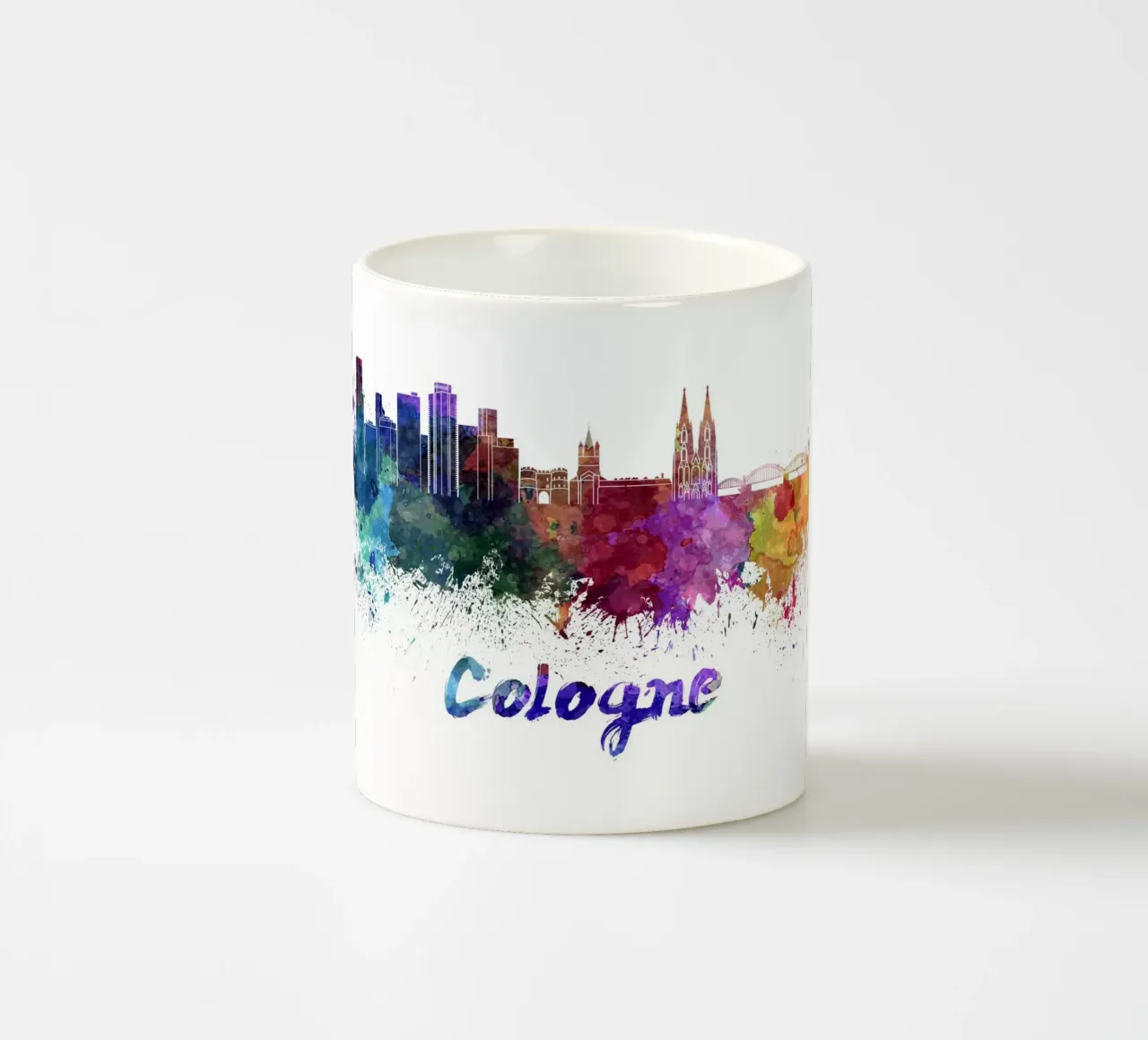 Lo skyline di Colonia tazza in ceramica da Point and Art