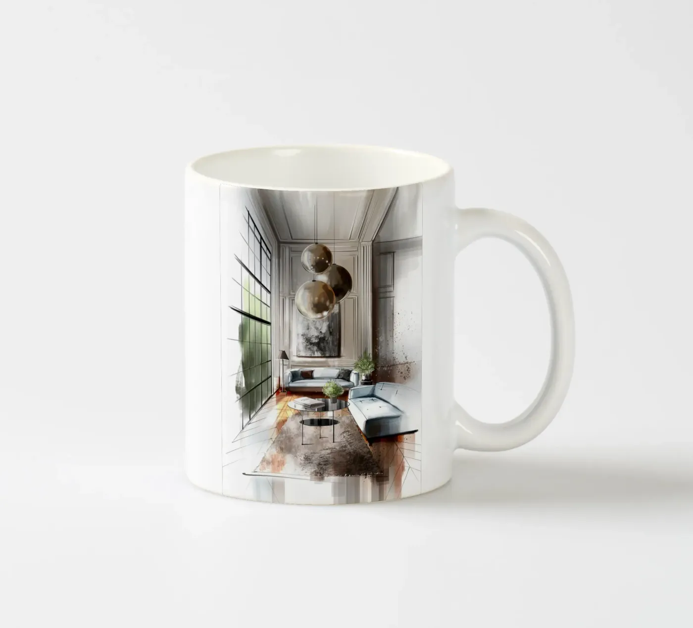 Interior ceramic mug by by elle arts