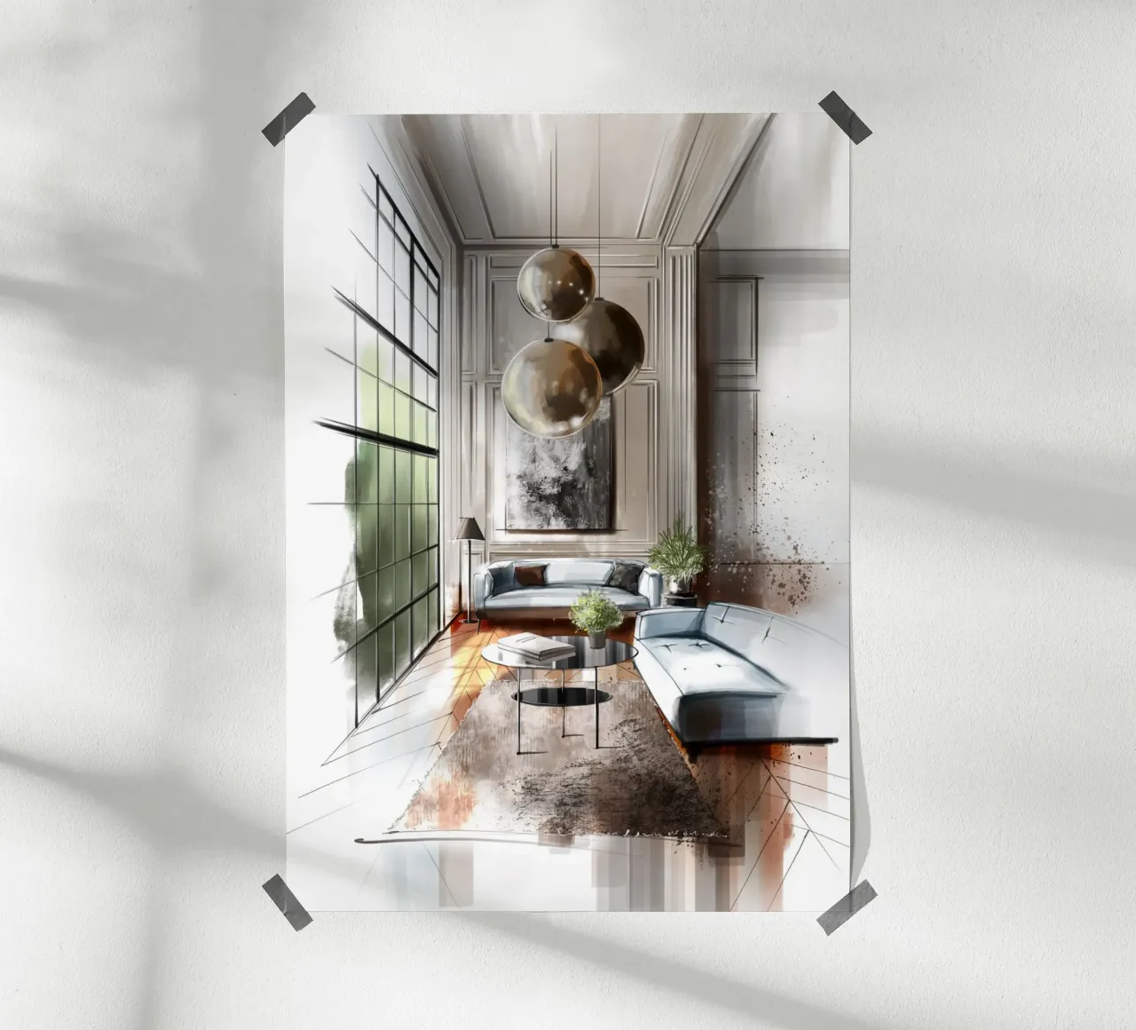 Interior poster van sketch_visual_studio