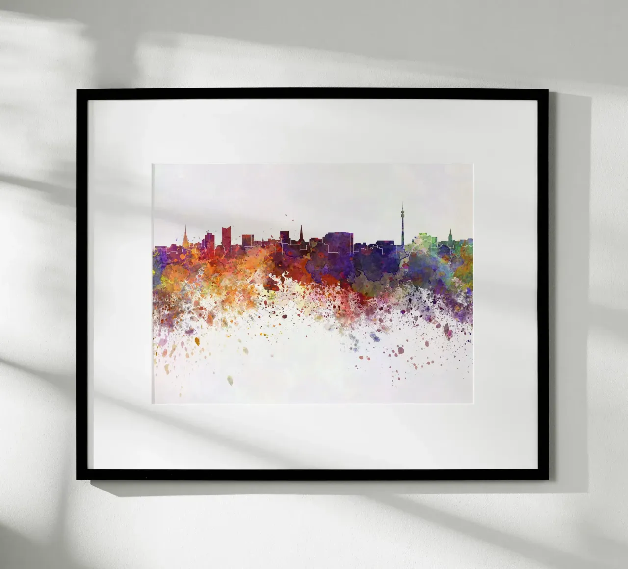 Lo skyline di Dortmund poster con telaio in alluminio da 🎨 Point and Art