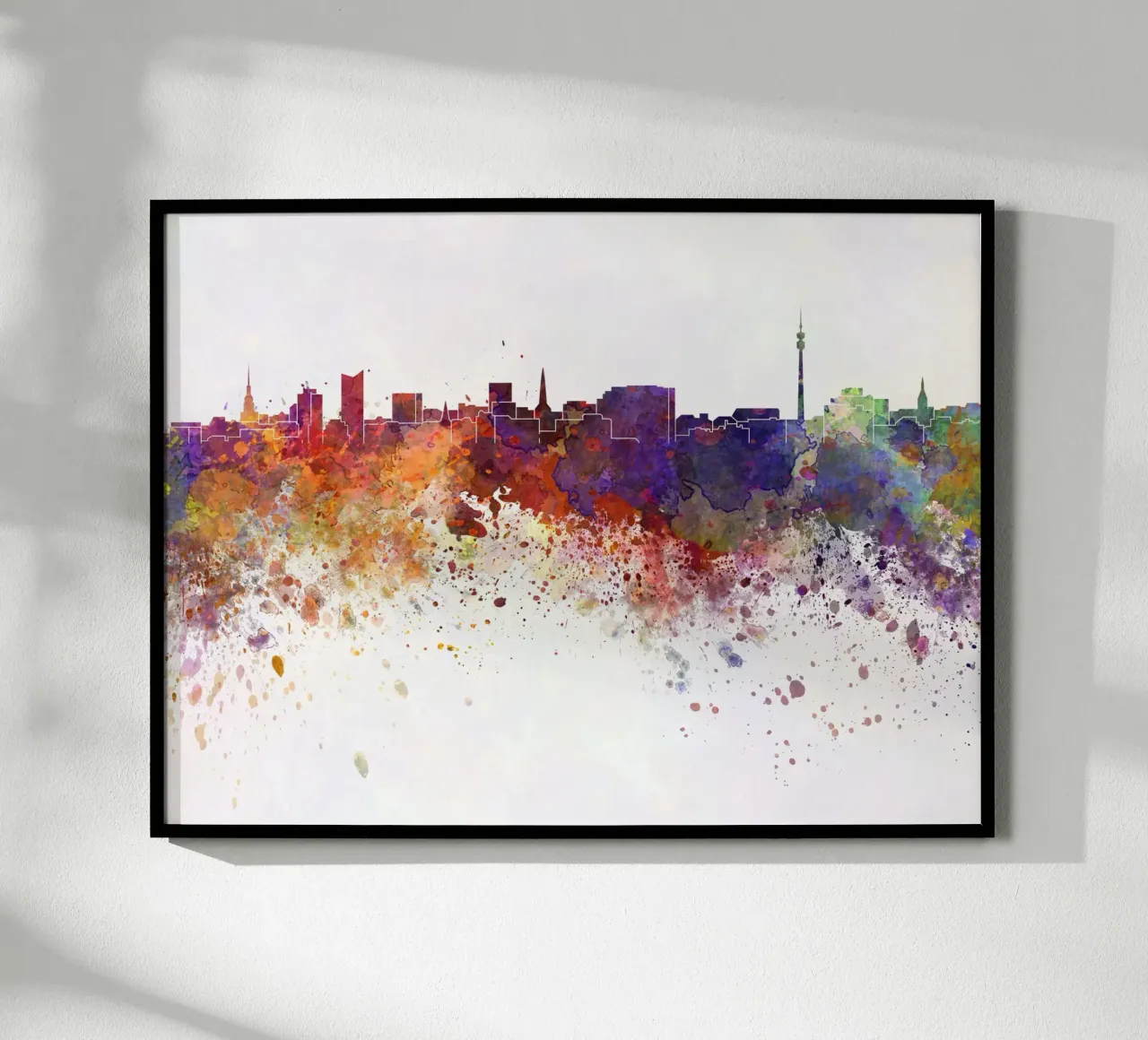 Lo skyline di Dortmund poster con telaio in alluminio da 🎨 Point and Art