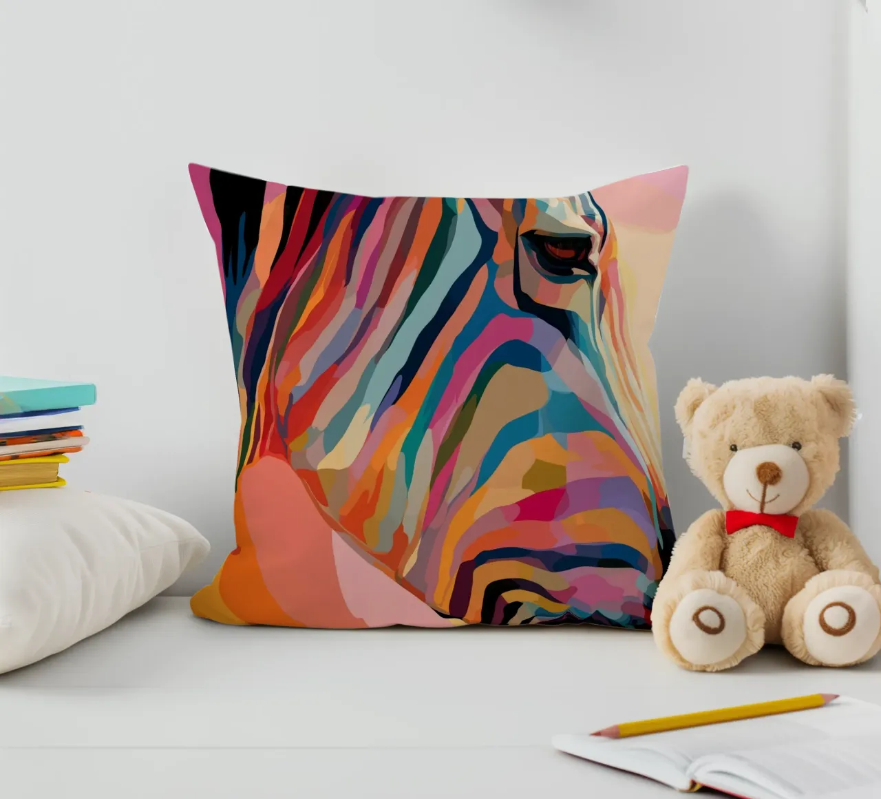 Zebra colorata cuscino da Pictura