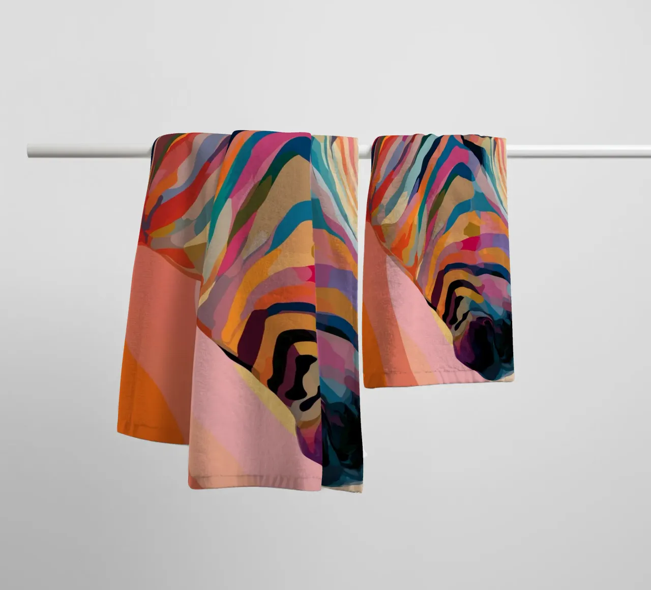 Zebra colorata asciugamano da bagno da Pictura