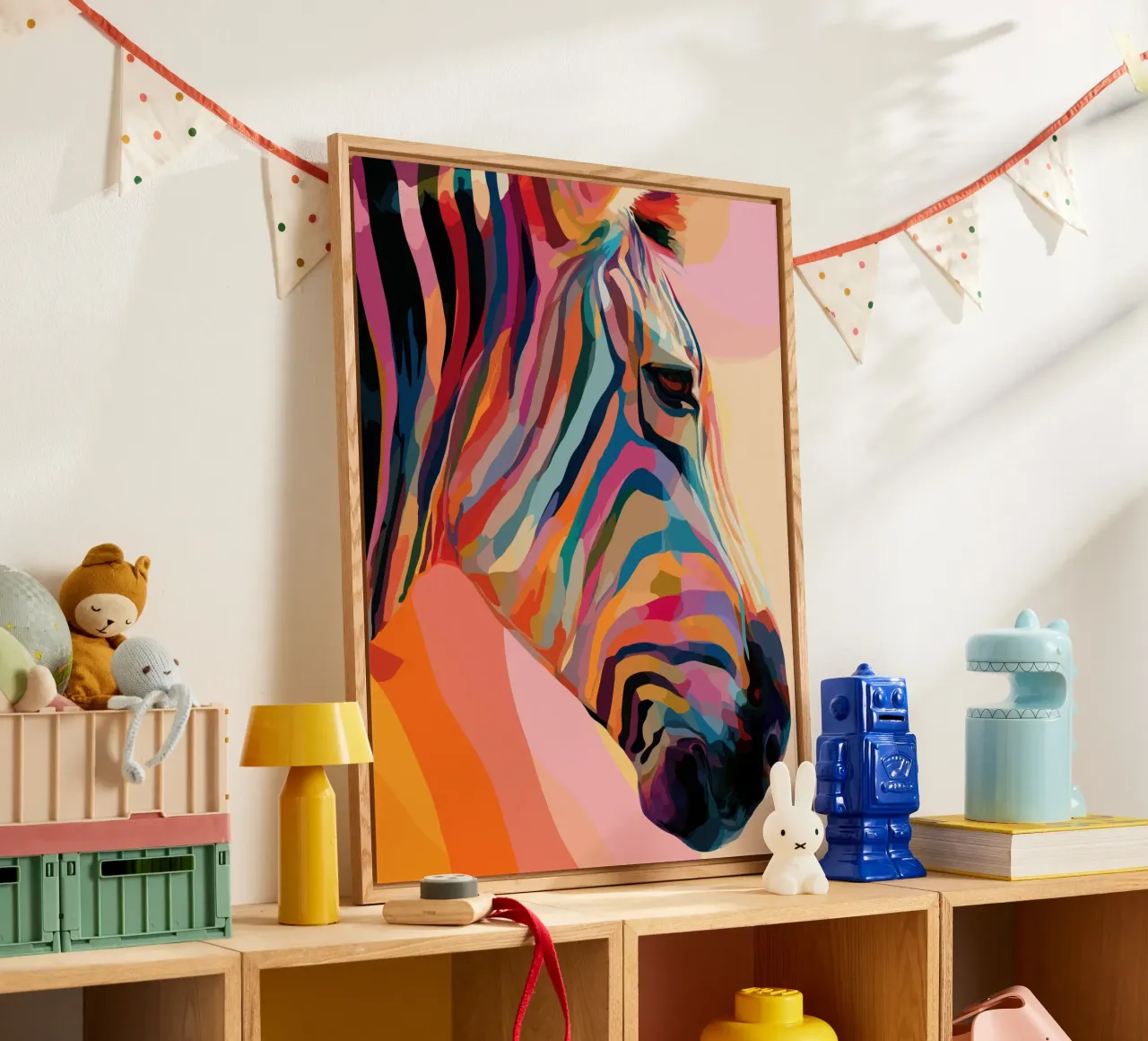 Zebra colorata plexiglass da Pictura