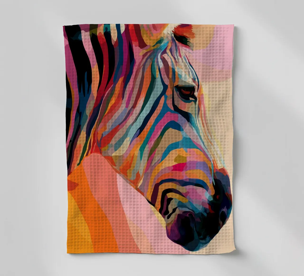 Zebra colorata canovaccio da cucina da Pictura