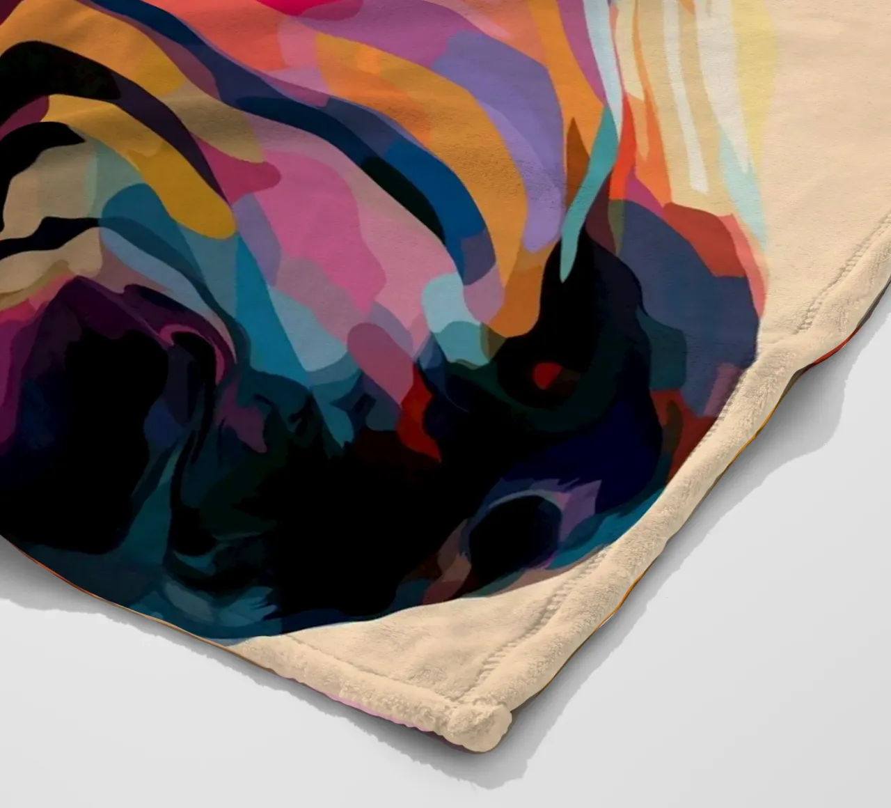 Zebra colorata coperta in pile da Pictura