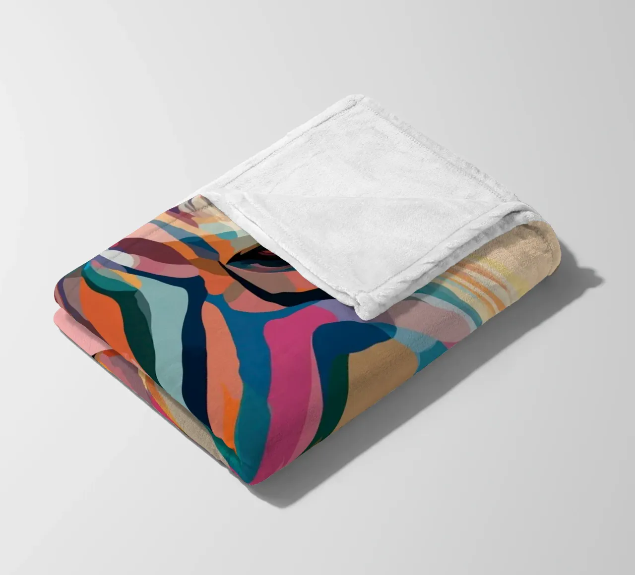 Zebra colorata coperta in pile da Pictura