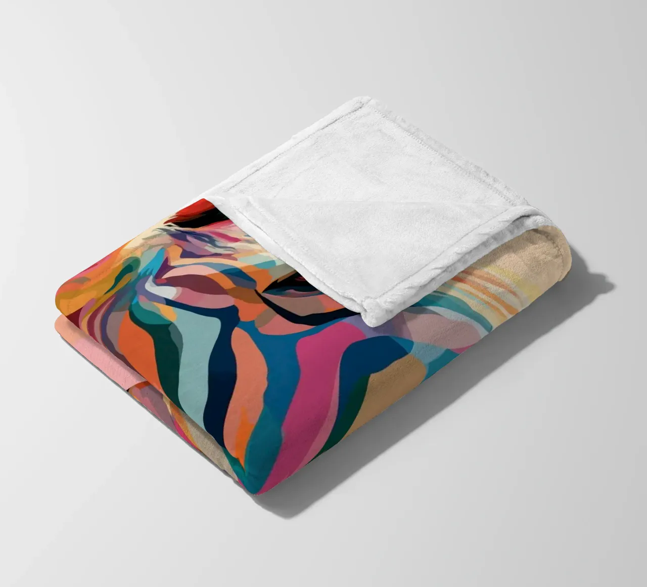 Zebra colorata coperta in pile da Pictura