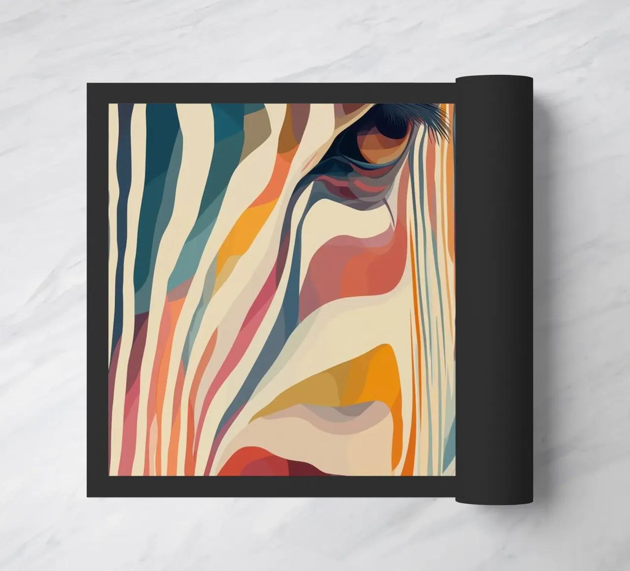 Zebra in tanti colori zerbino da Pictura