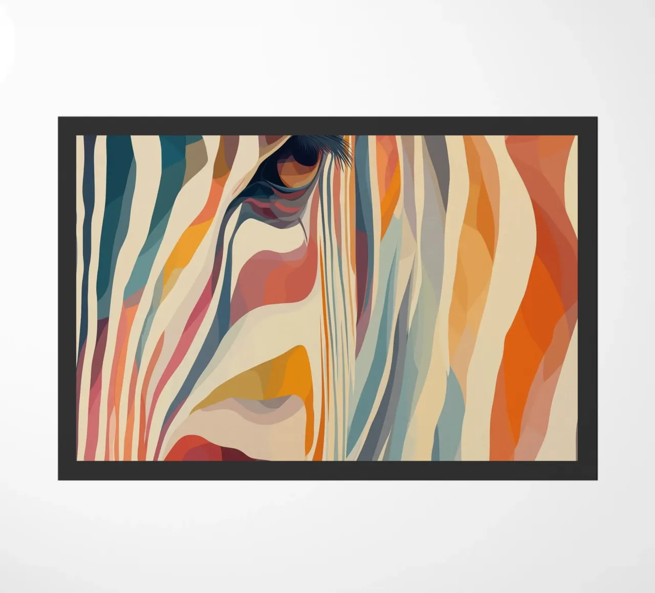 Zebra in tanti colori zerbino da Pictura