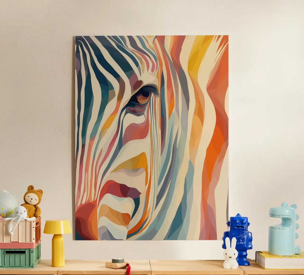 Zebra in tanti colori plexiglass da Pictura