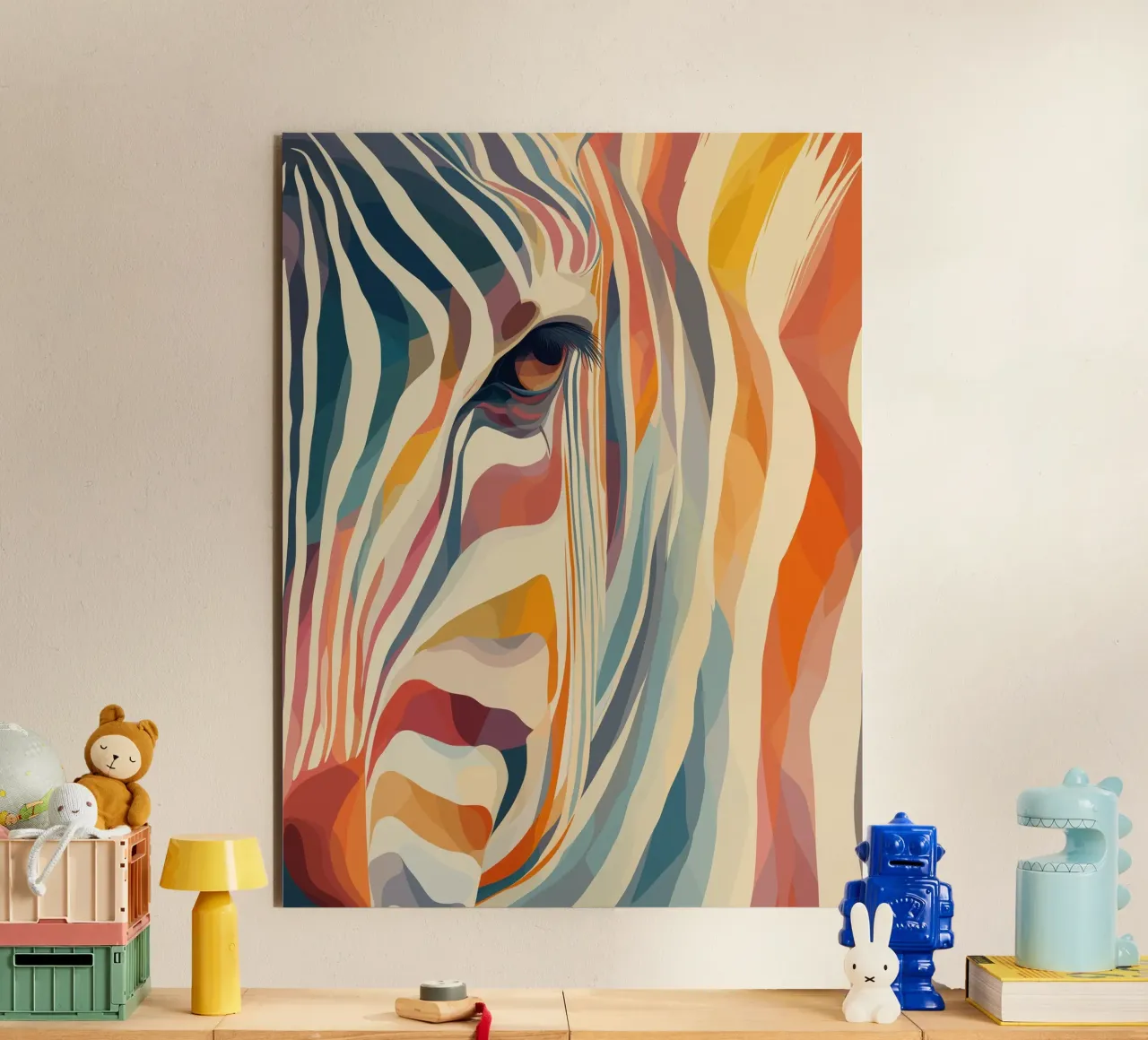 Zebra in tanti colori alluminio dibond da Pictura