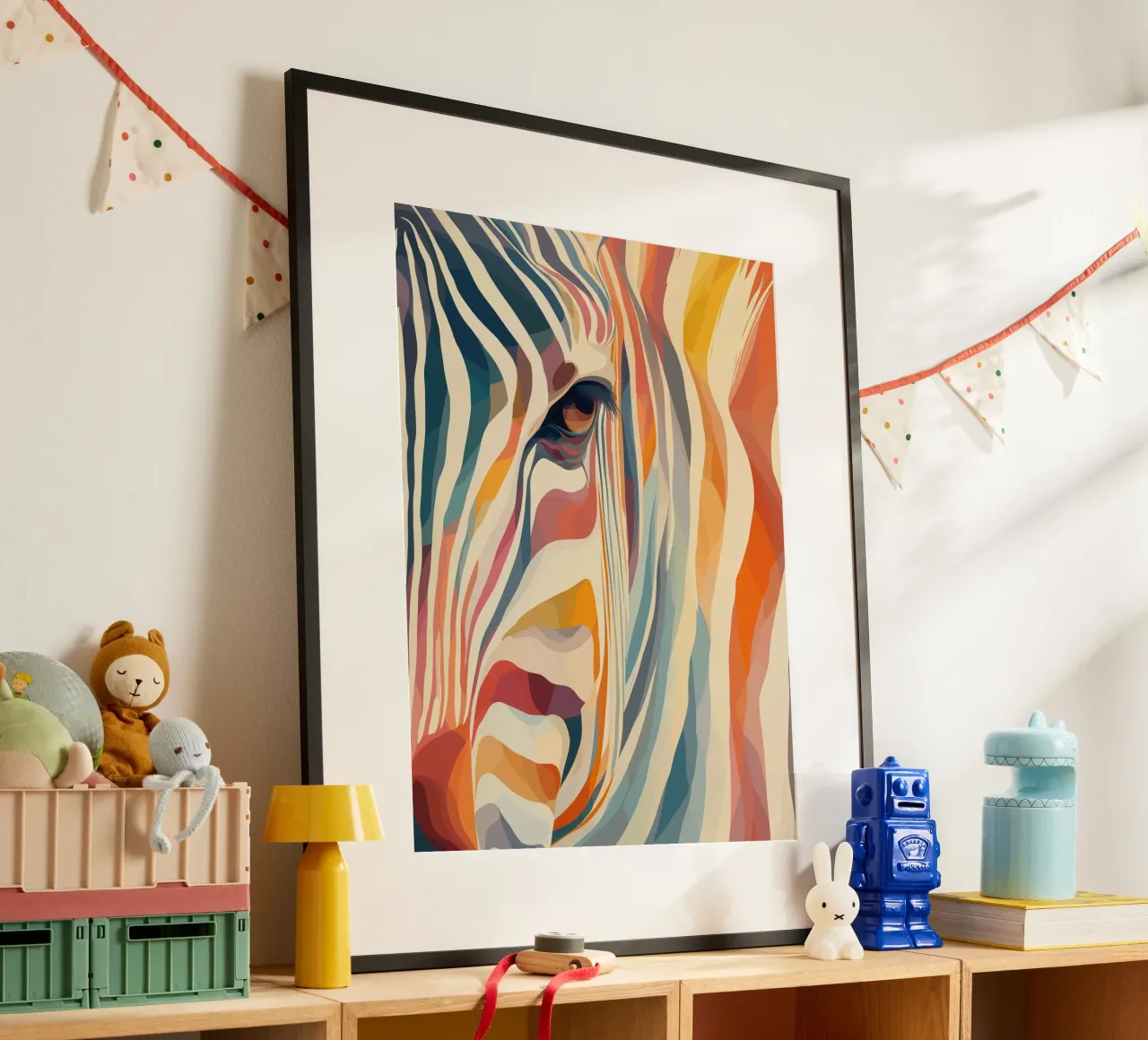Zebra in tanti colori poster da Pictura