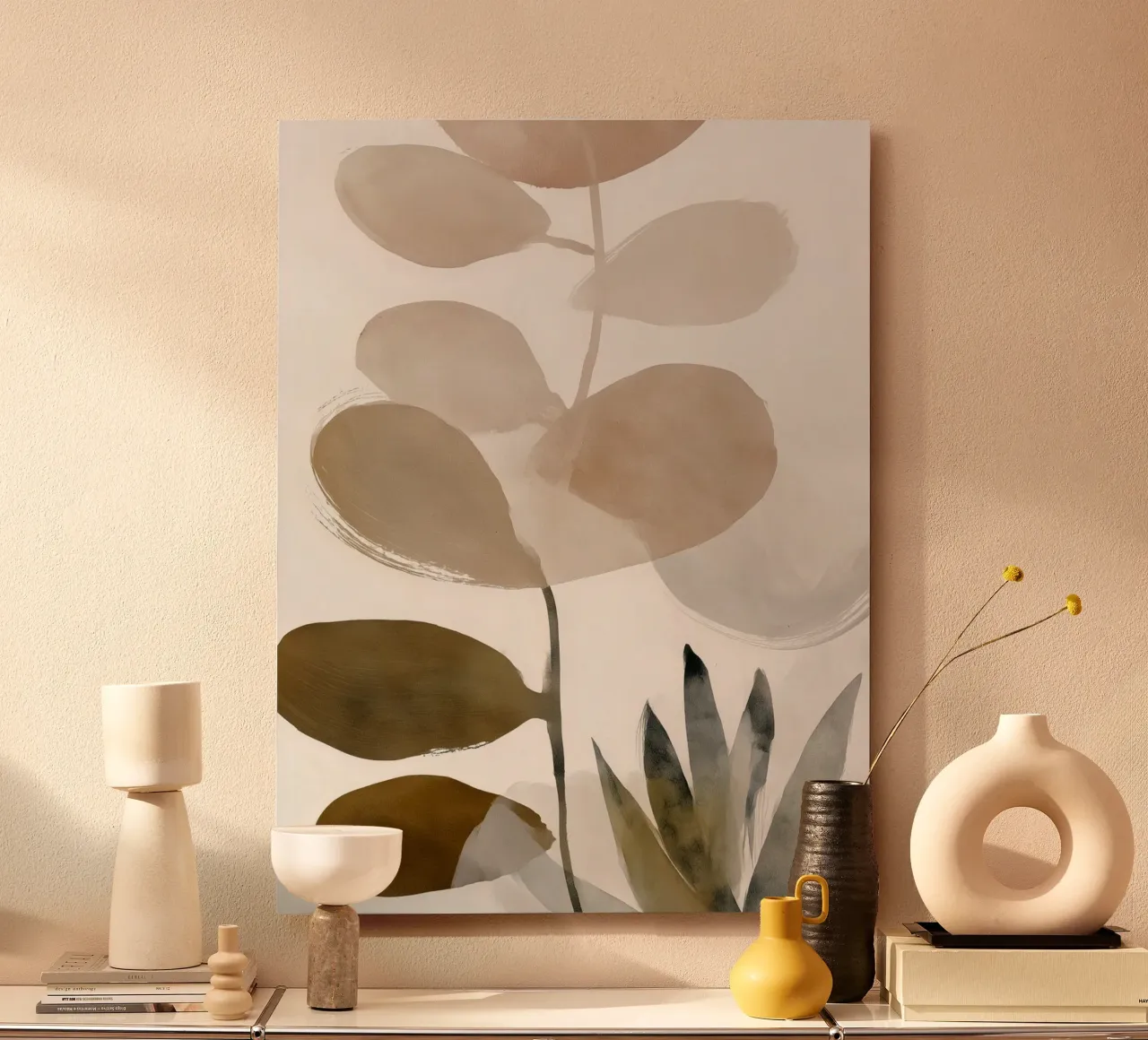 Zachte eucalyptus schaduwen aluminium-dibond van Seed & Signal