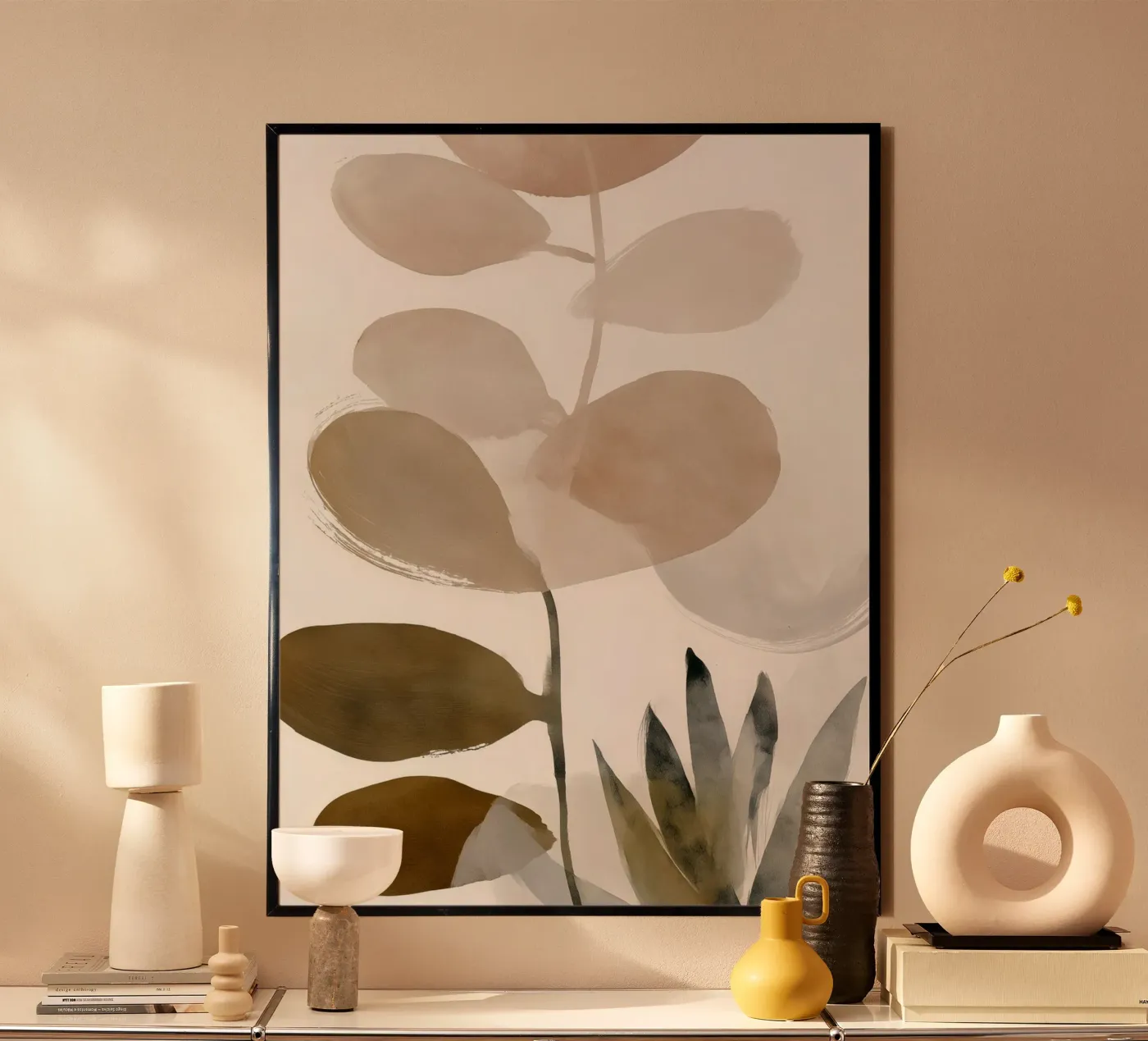 Soft Eucalyptus Shadows poster by Seed & Signal