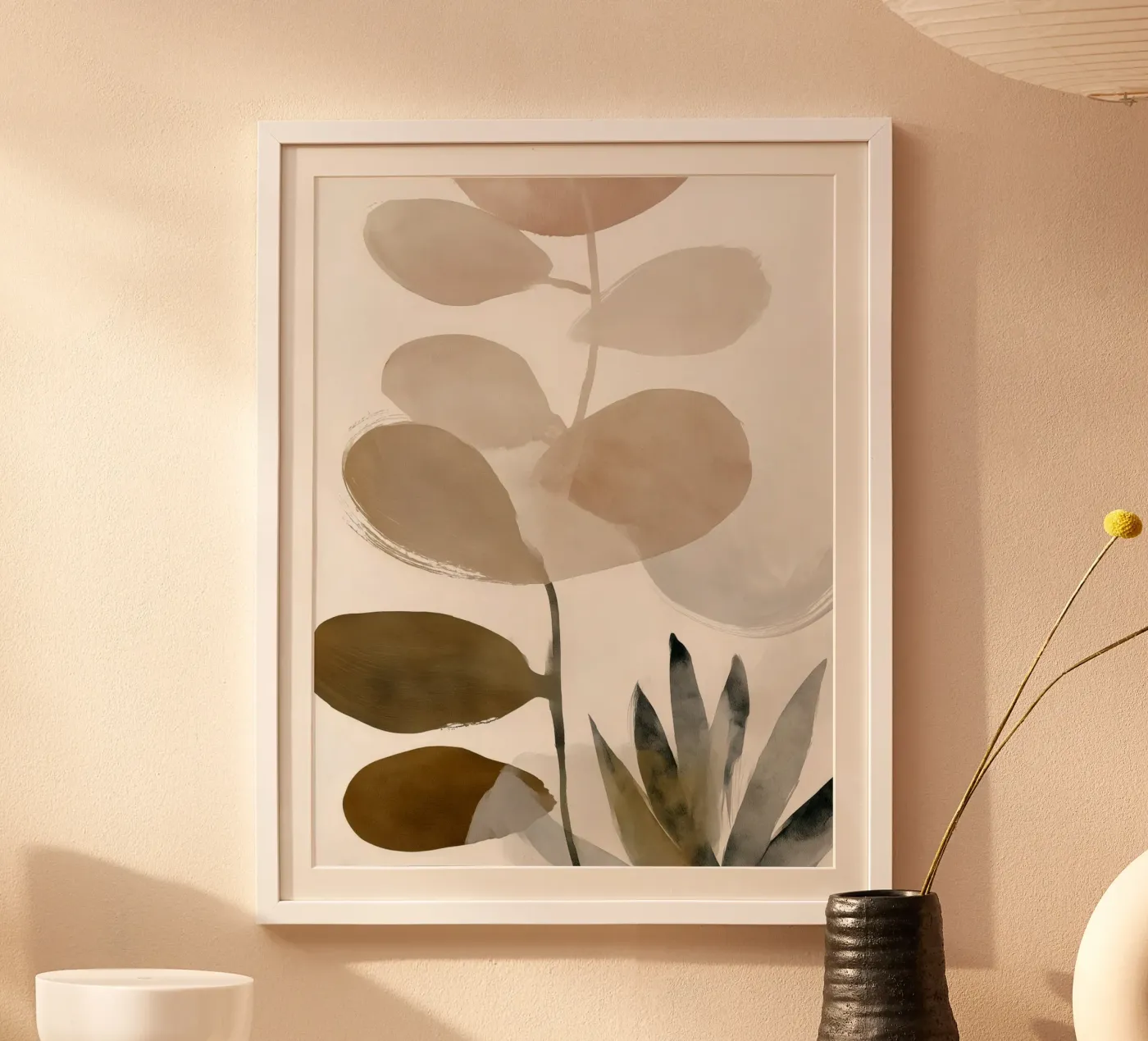 Soft Eucalyptus Shadows poster by Seed & Signal