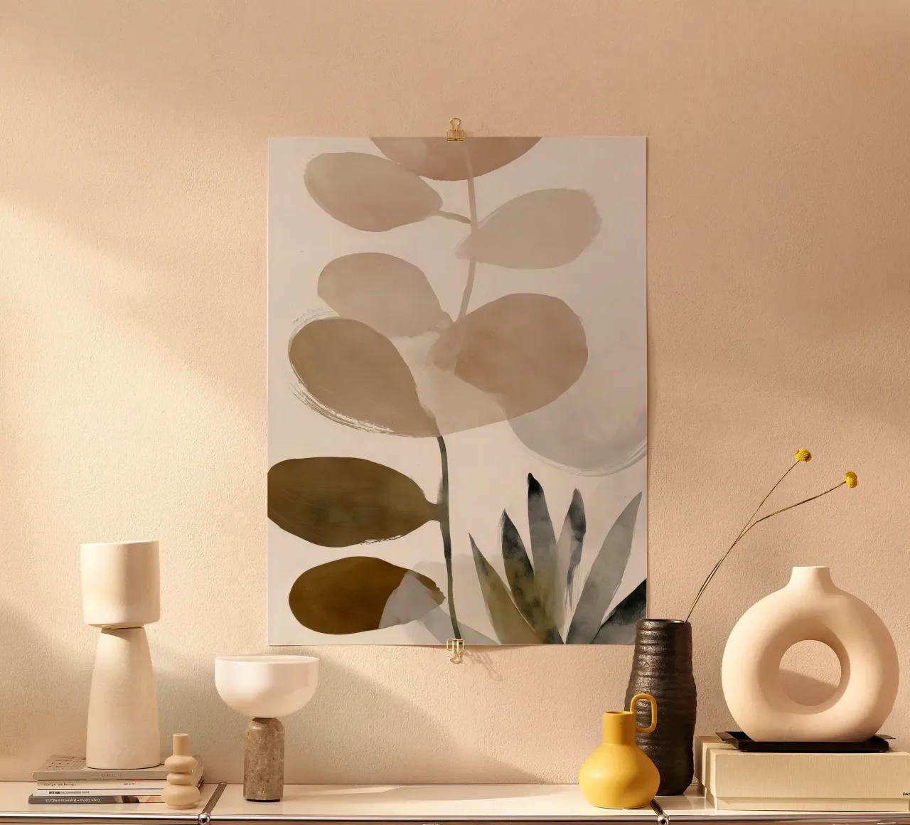 Zachte eucalyptus schaduwen poster van Seed & Signal