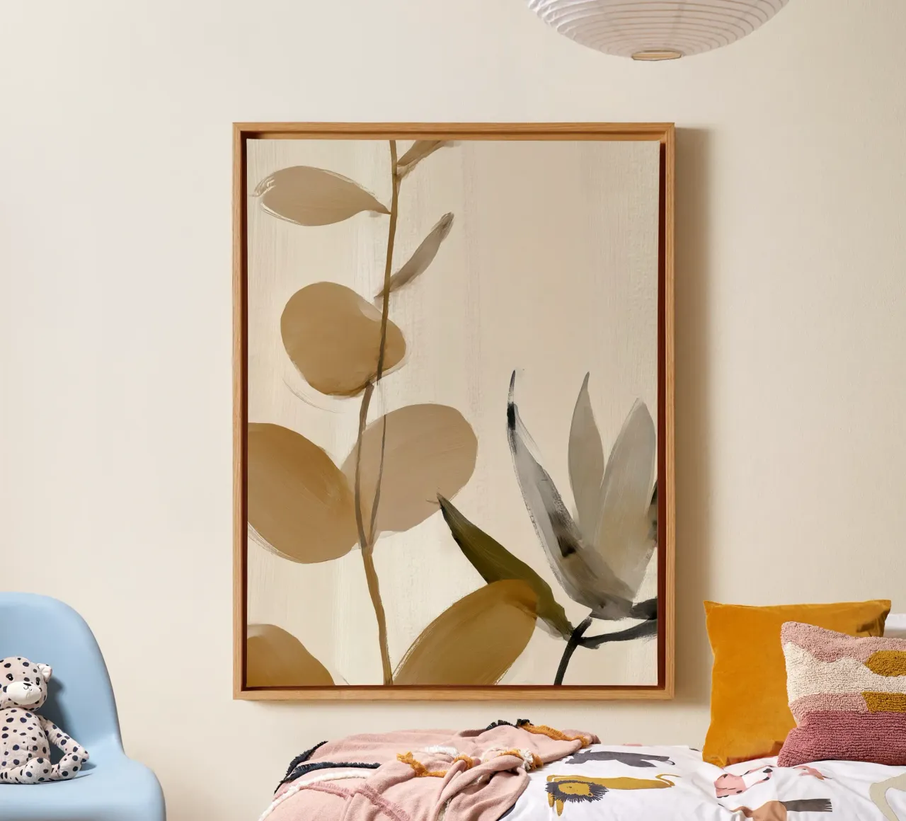 Eucalyptus & Lotus Harmony tela con Cornice a cassetta da Seed & Signal