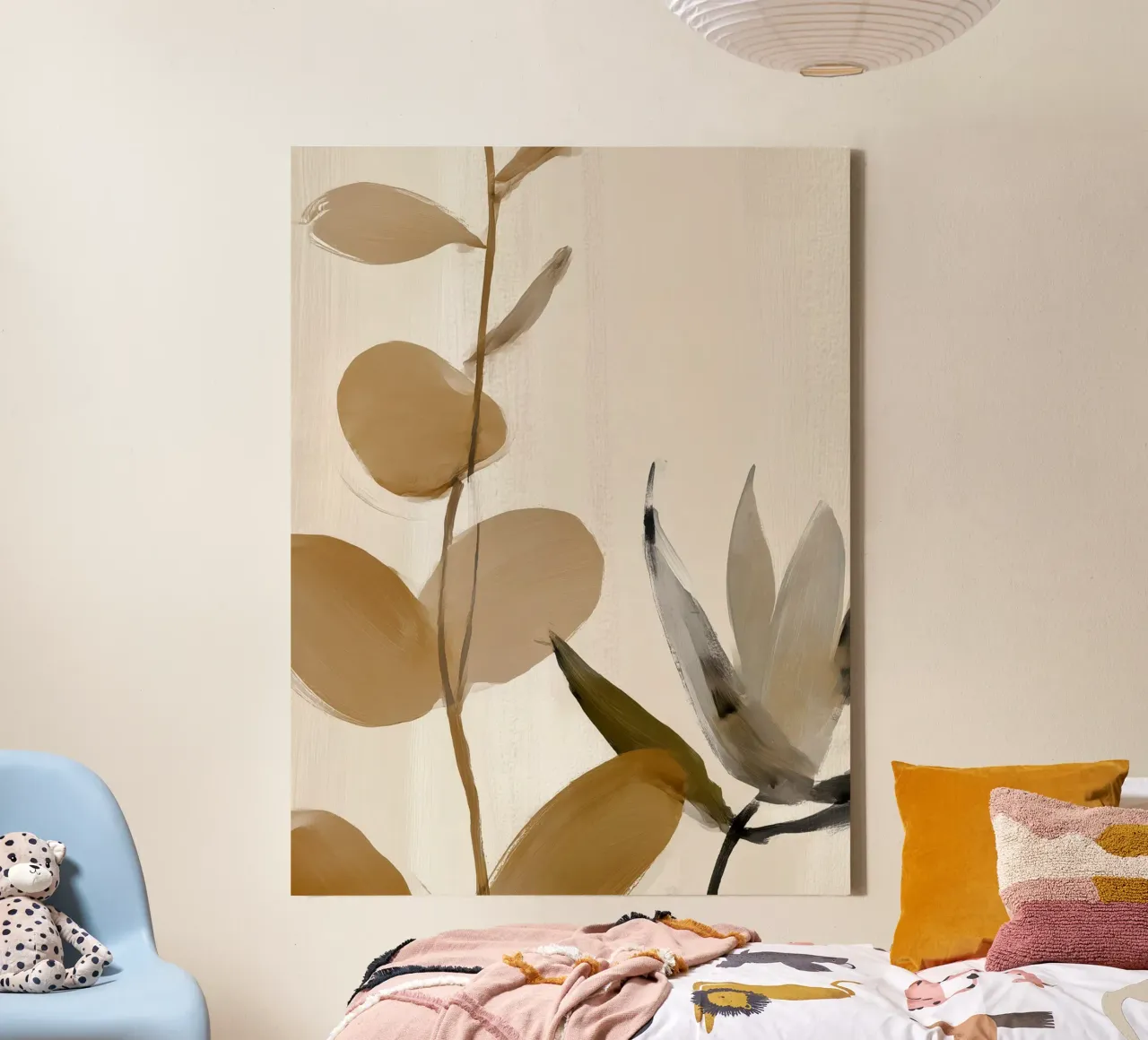 Eucalyptus & Lotus Harmony tela con Cornice a cassetta da Seed & Signal