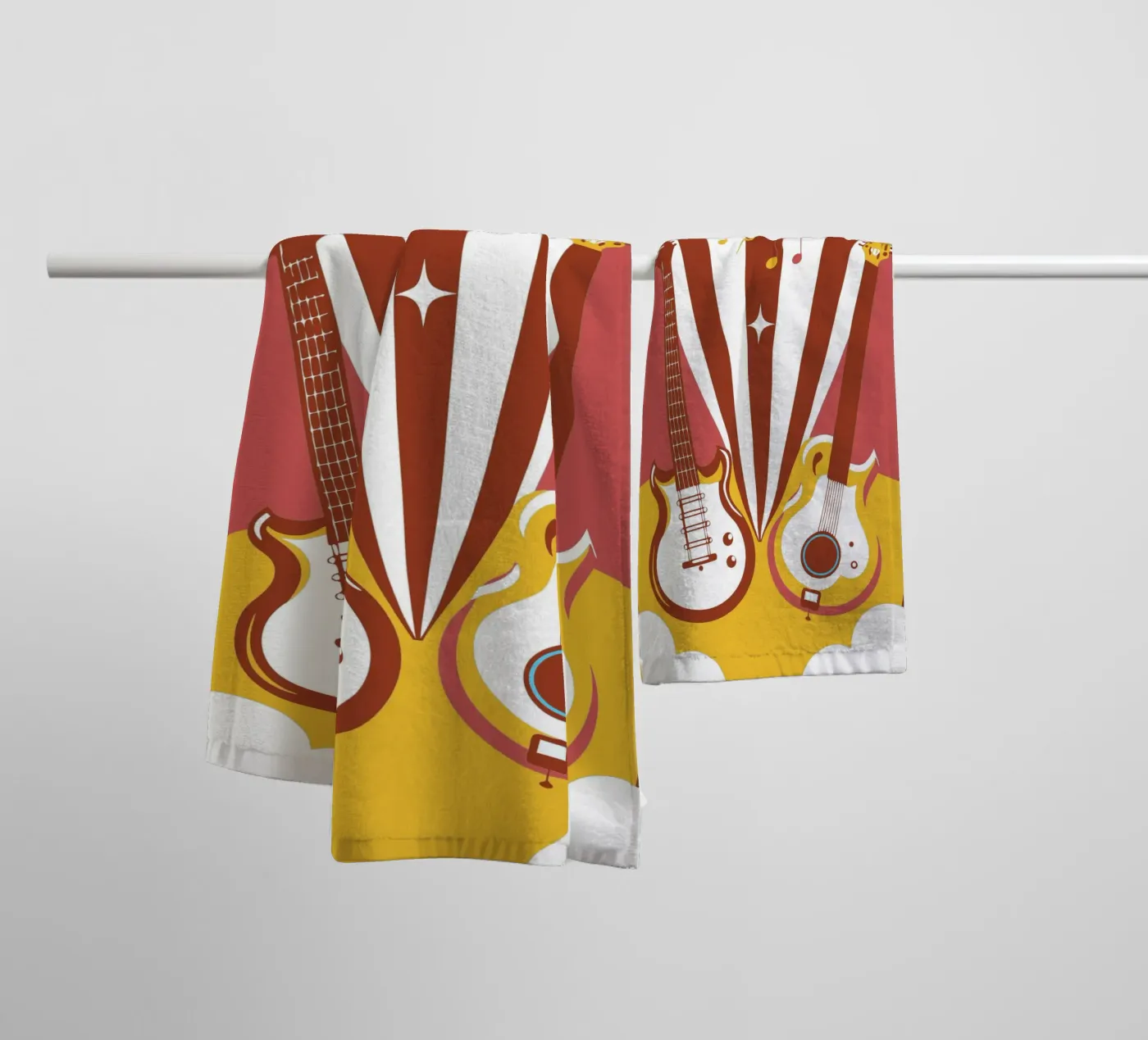 Two Guitars badhanddoek van STORE PRESENCE