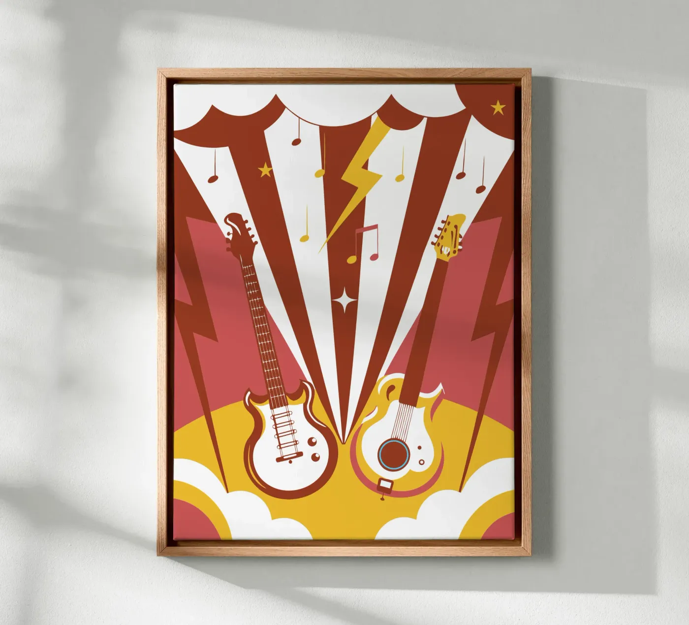 Twee gitaren canvas van STORE PRESENCE