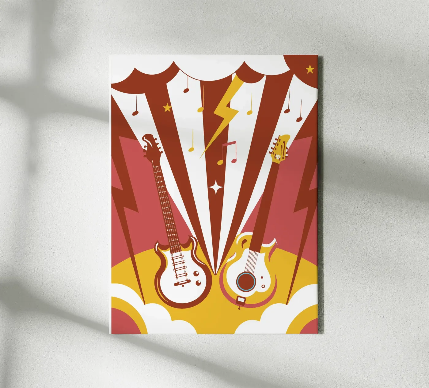 Twee gitaren canvas van STORE PRESENCE