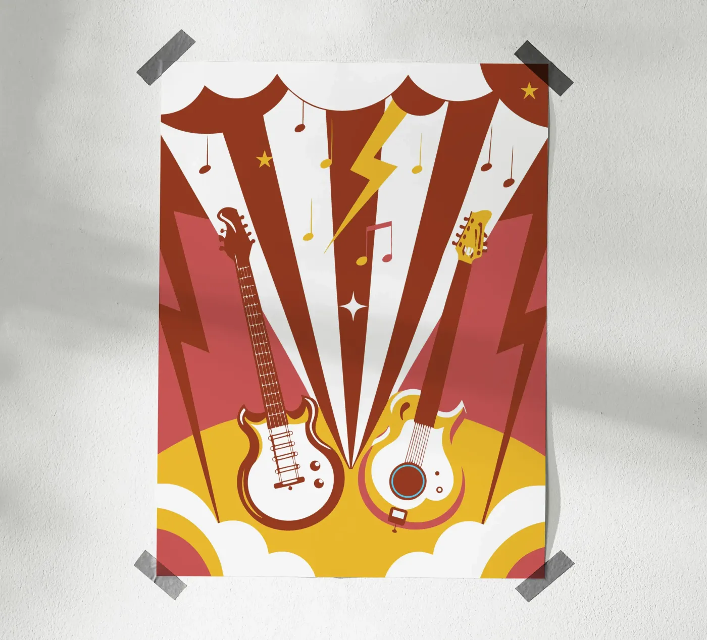 Two Guitars poster by STORE PRESENCE