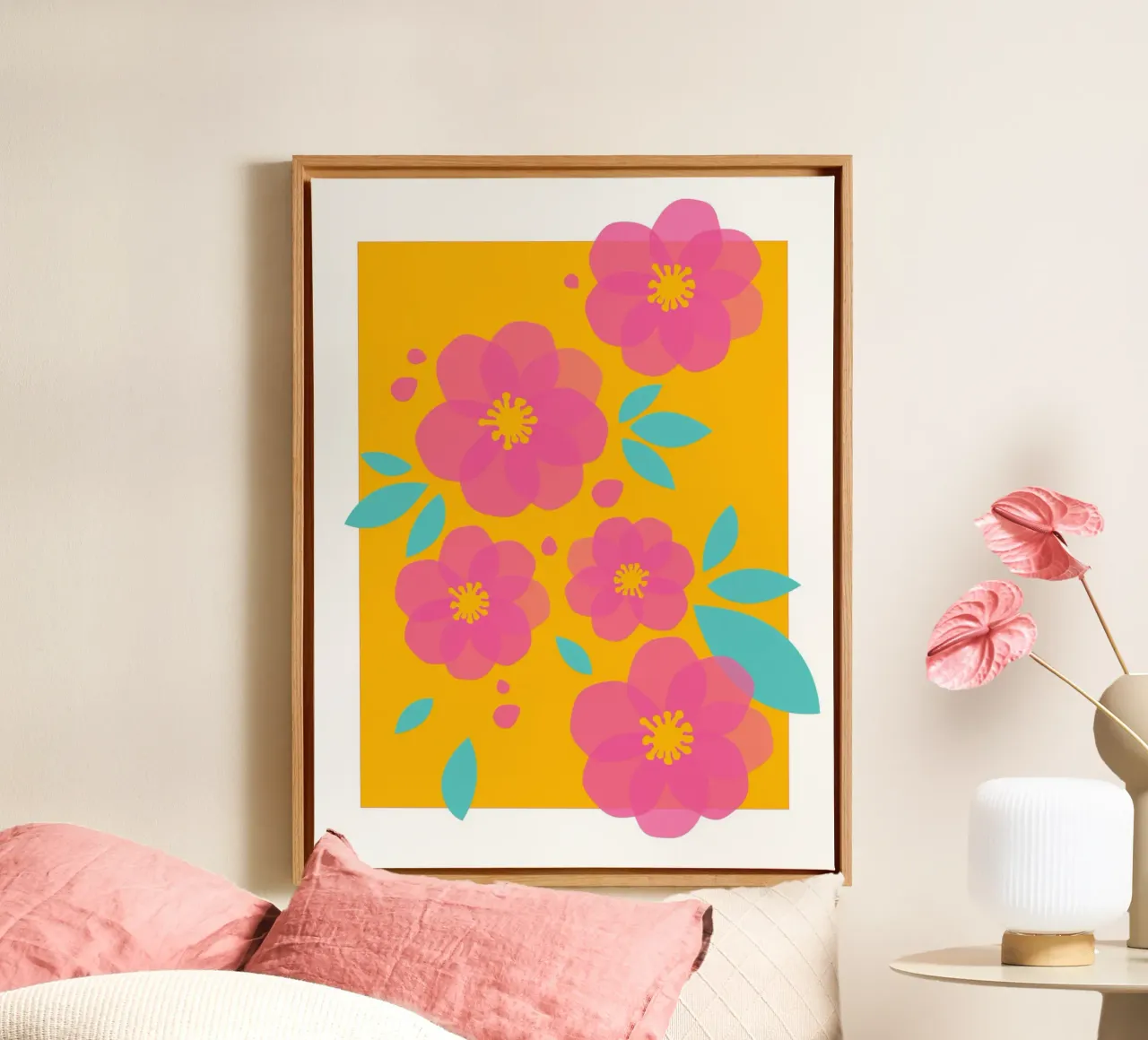 Blumen tela con Cornice a cassetta da Fraysein Design