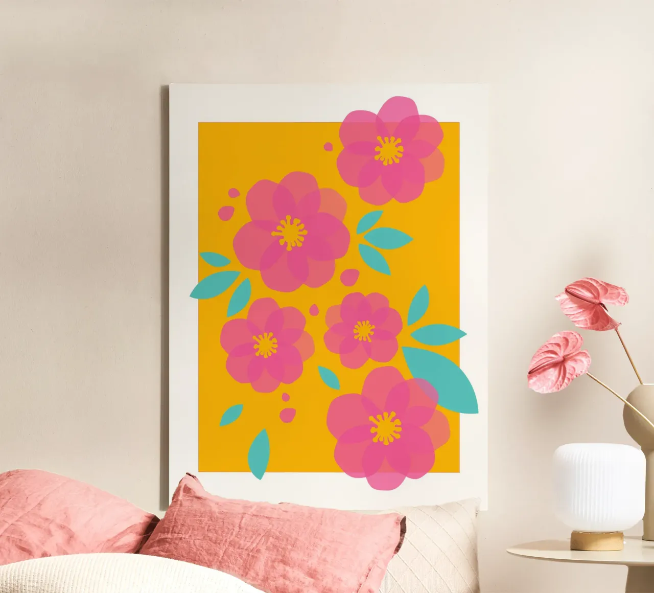Blumen tela con Cornice a cassetta da Fraysein Design