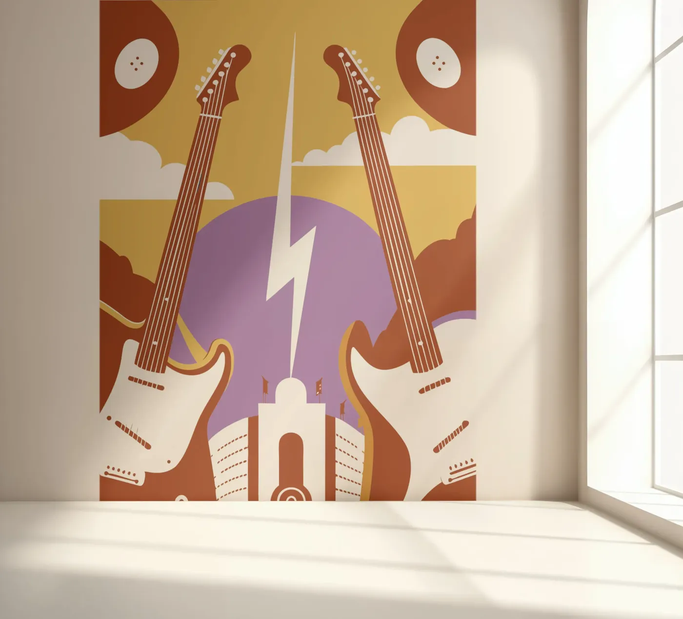 Twee gitaren fotobehang van STORE PRESENCE