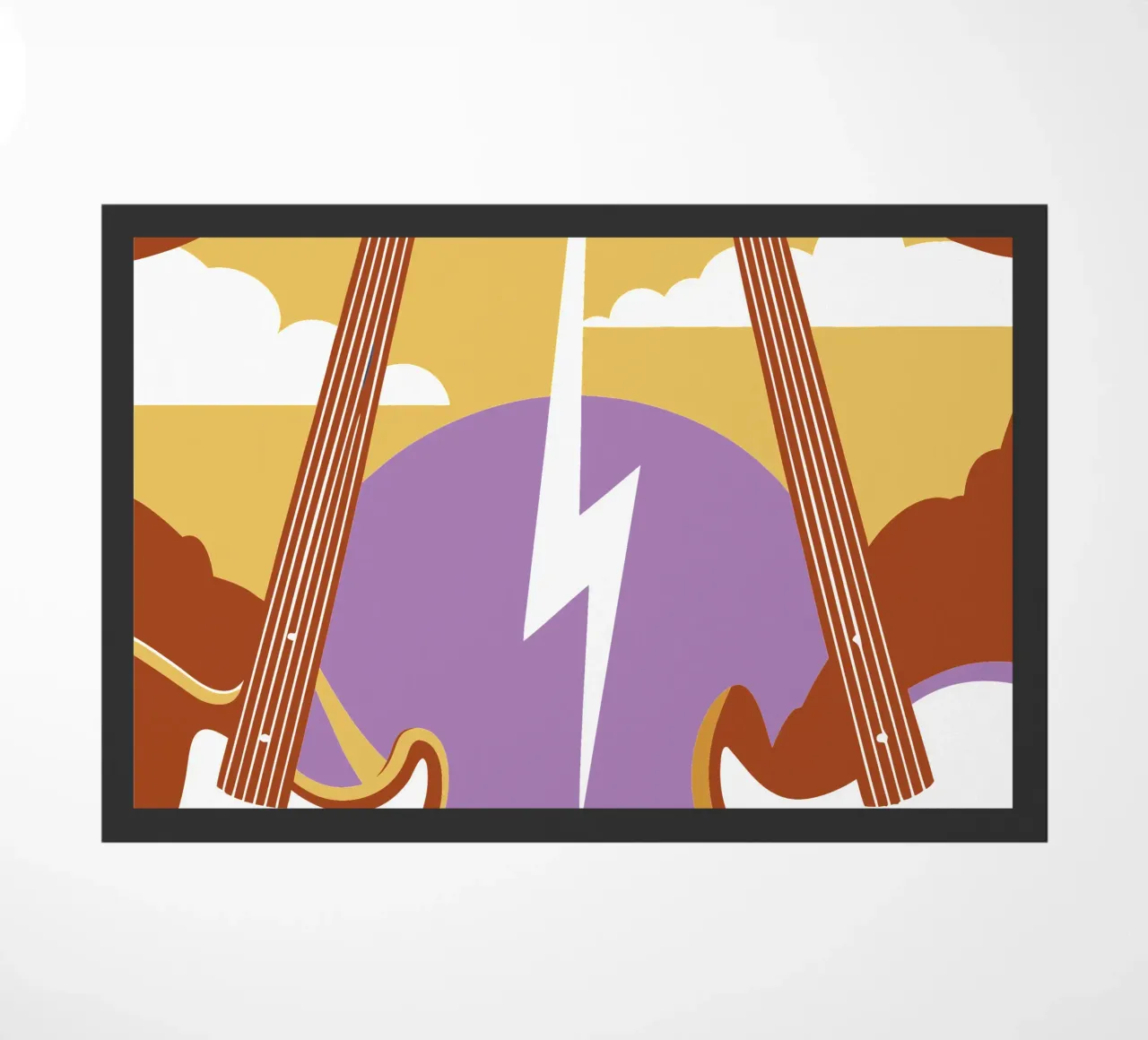 Two Guitars doormat by STORE PRESENCE