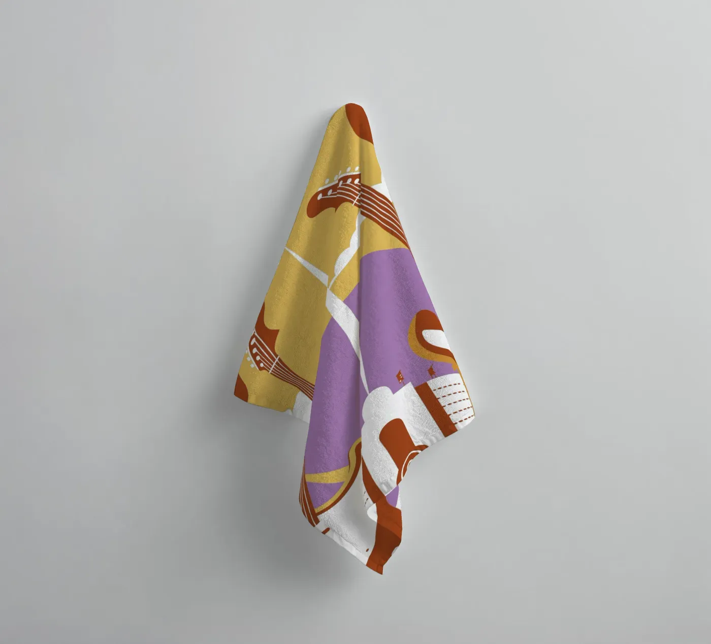 Two Guitars towel by STORE PRESENCE