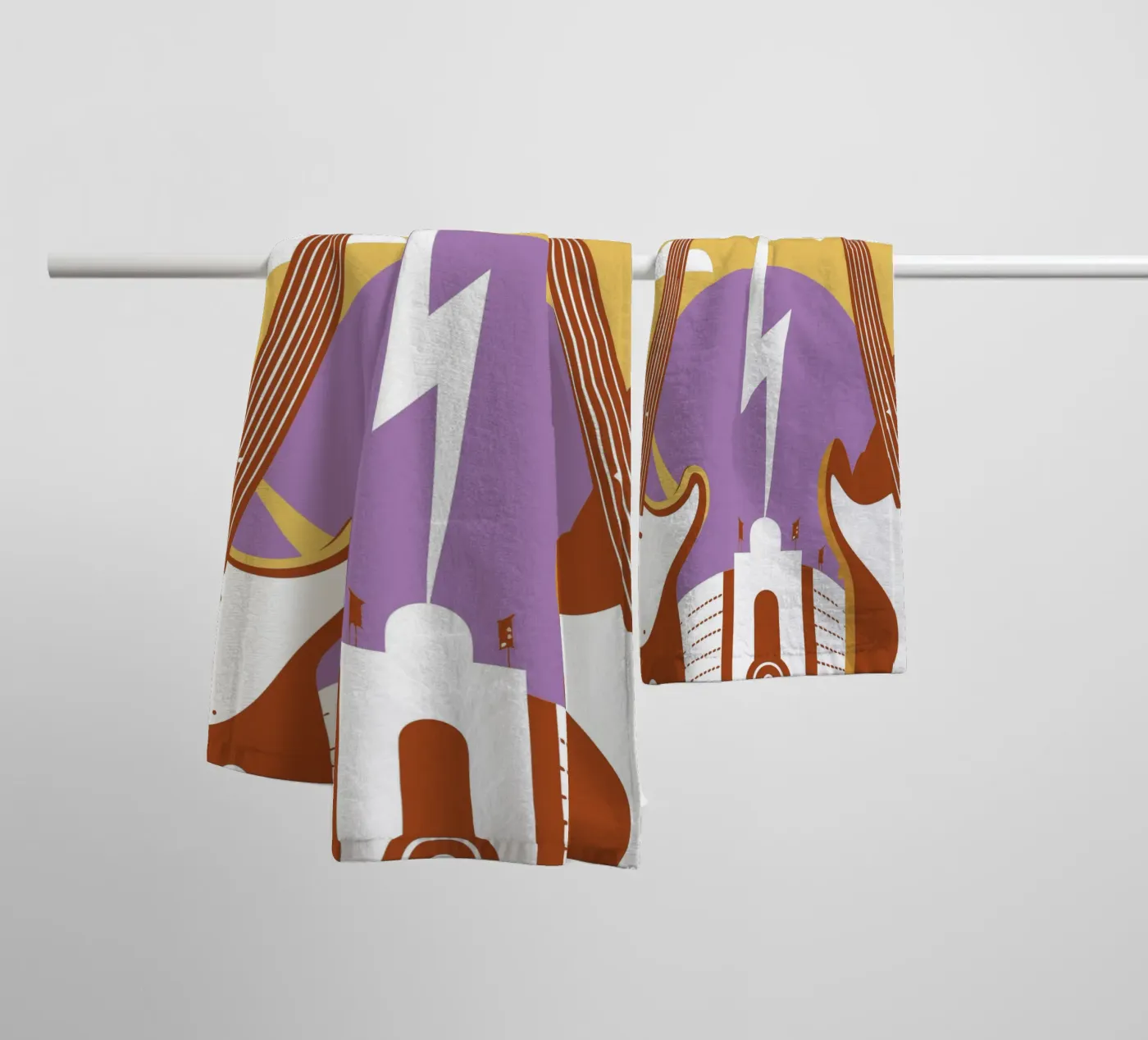 Two Guitars towel by STORE PRESENCE
