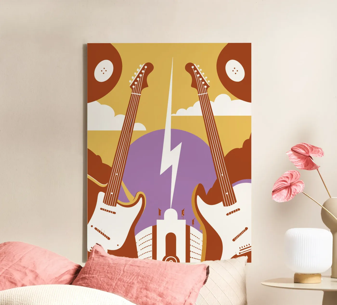 Two Guitars canvas by STORE PRESENCE