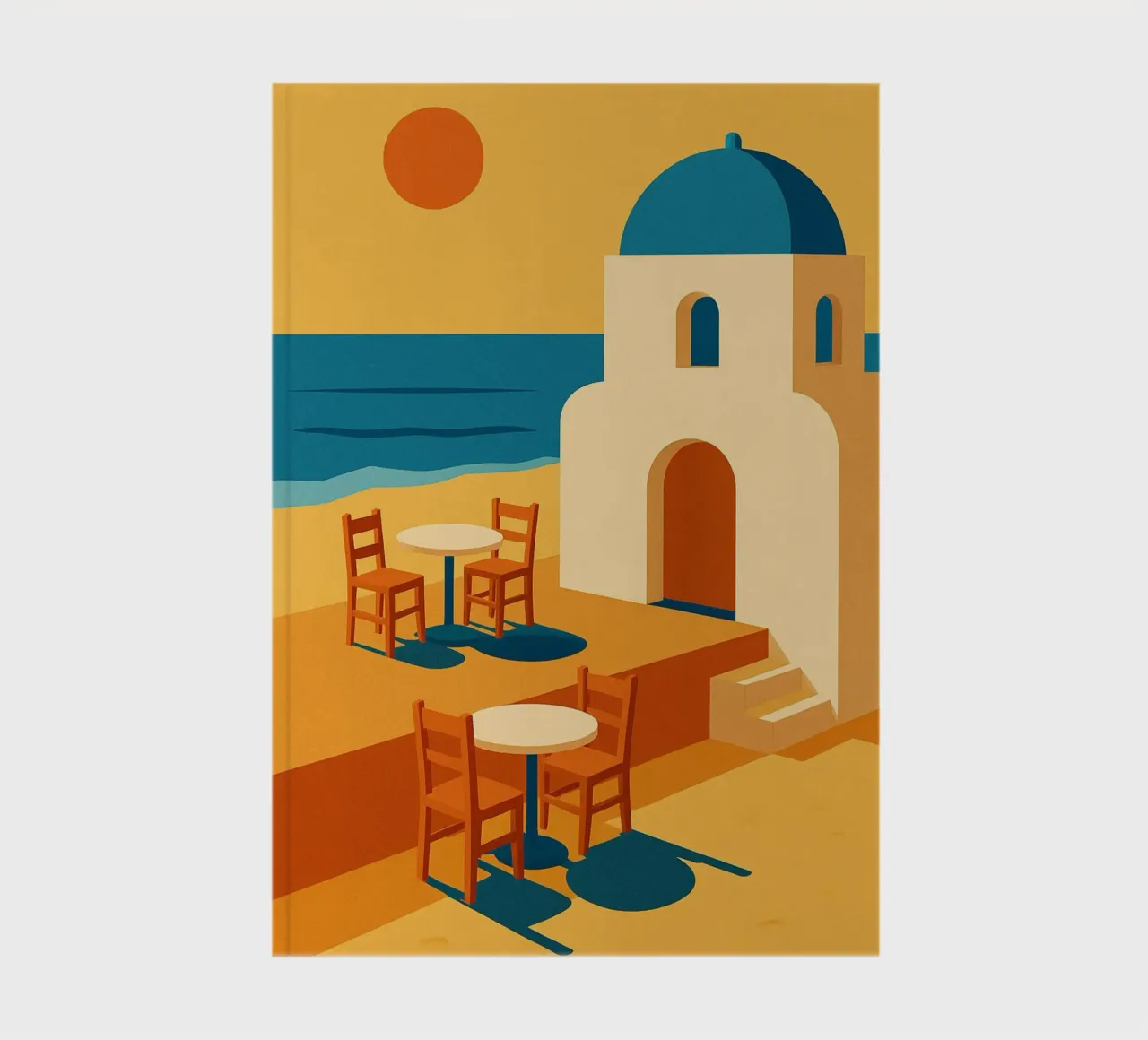Sunset over the Mediterranean notebook by JETLAG | affiches voyage