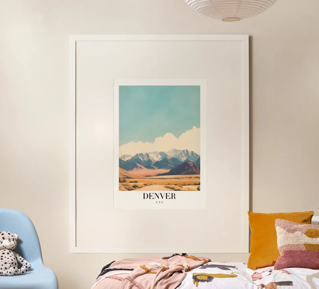Denver Rocky Mountains Kunstdruk - Colorado Landschap poster van homdeco