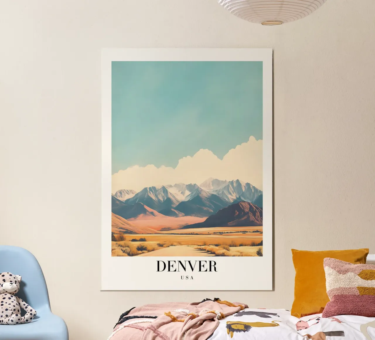 Denver Rocky Mountains Kunstdruk - Colorado Landschap poster van homdeco