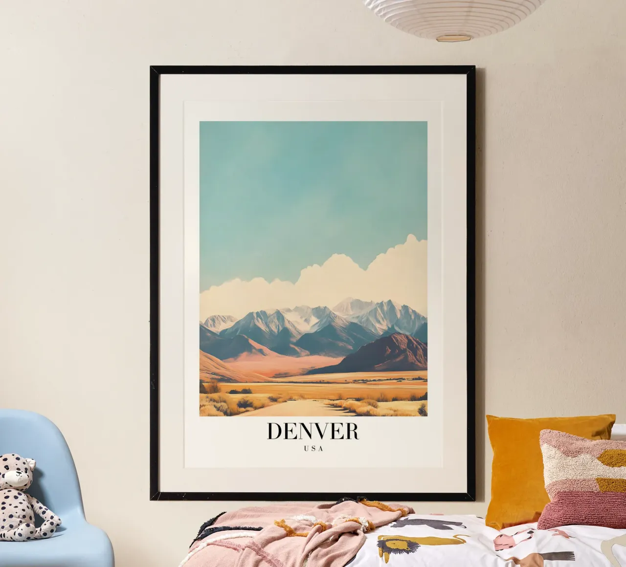 Denver Rocky Mountains Kunstdruk - Colorado Landschap poster van homdeco