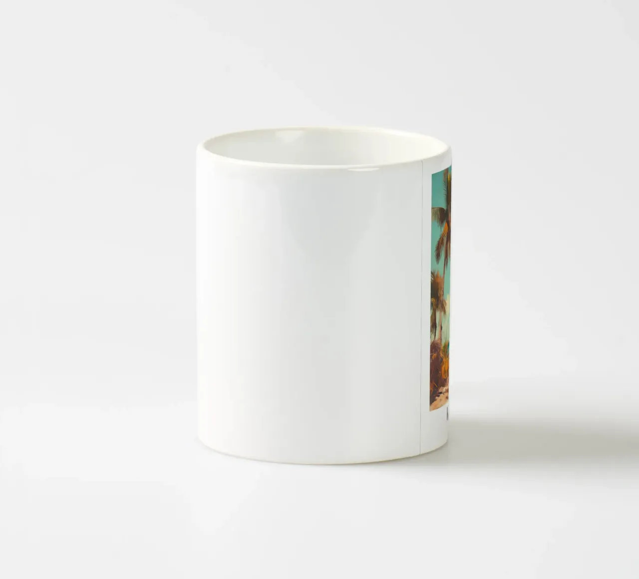 Stampa d'arte sulla spiaggia di Key West - Palme del paradiso tropicale tazza in ceramica da homdeco