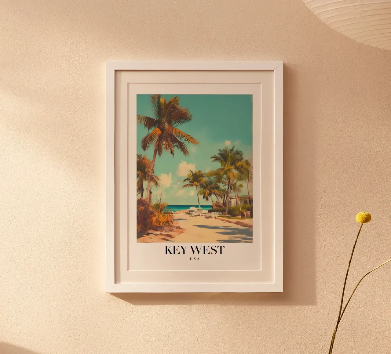 Stampa d'arte sulla spiaggia di Key West - Palme del paradiso tropicale poster da homdeco