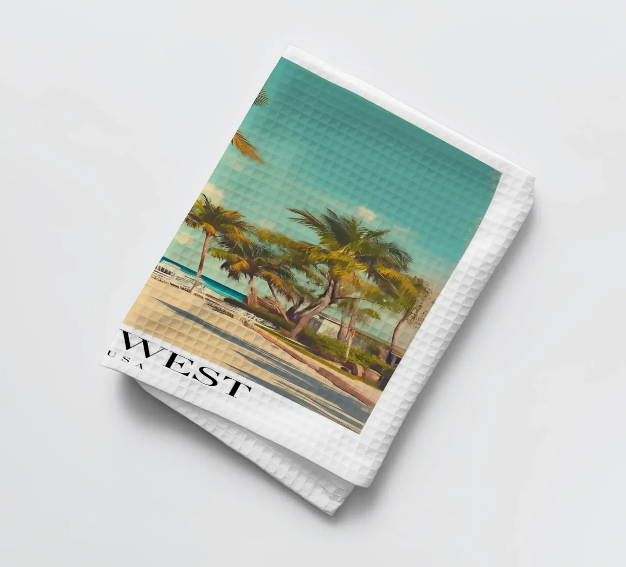 Impression d'art Key West Beach - Tropical Paradise Palms torchon de homdeco
