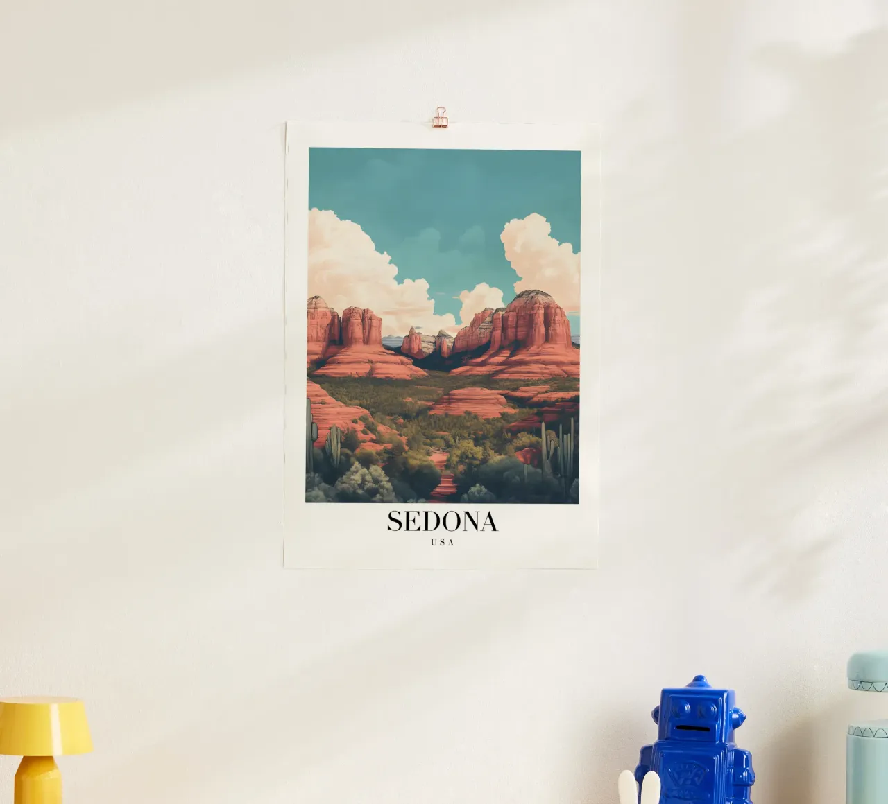 Sedona Red Rocks kunstdruk - Arizona woestijnlandschap poster van homdeco