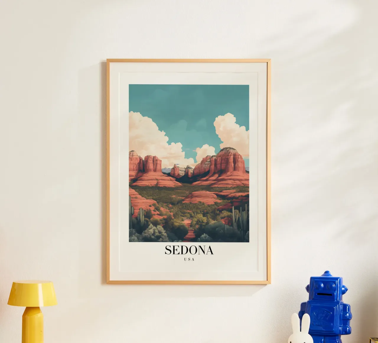 Sedona Red Rocks kunstdruk - Arizona woestijnlandschap poster van homdeco